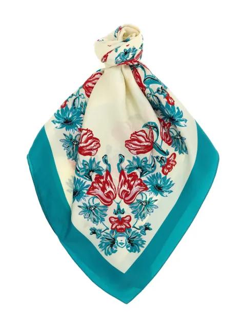logo floral-print scarf by PINKO