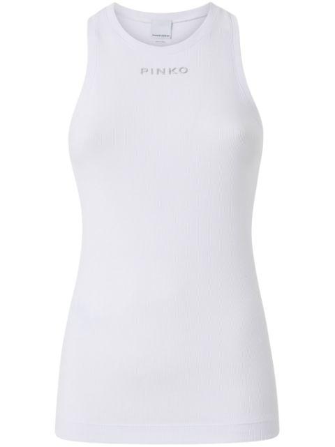 logo-lettering tank top by PINKO