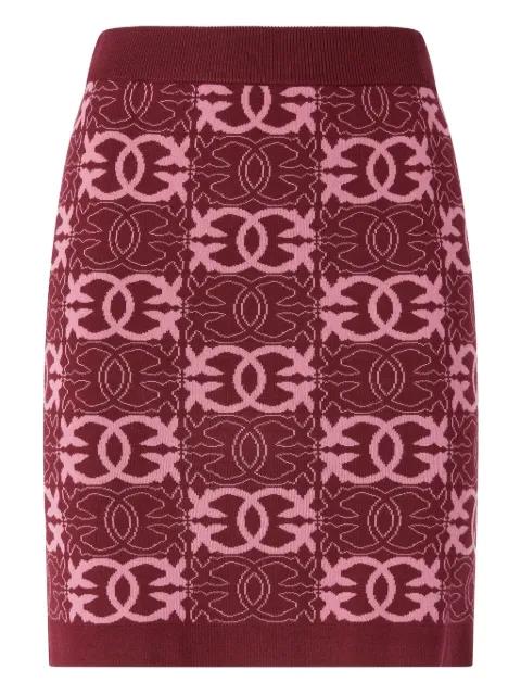 logo-pattern knit skirt by PINKO