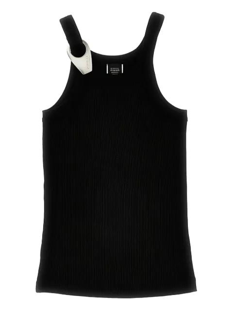 logo-plaque tank top by PINKO