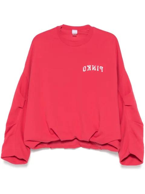 logo-print sweatshirt by PINKO