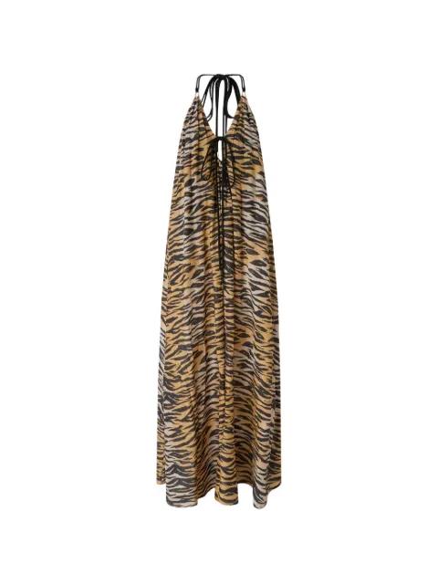 long animal-print dress by PINKO