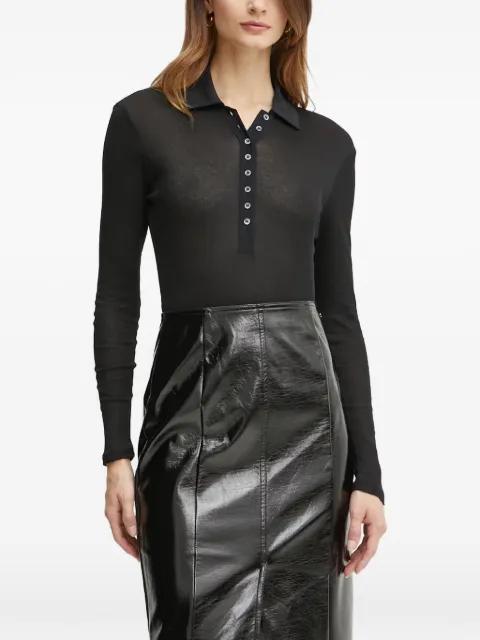 long-sleeve polo-collar body by PINKO