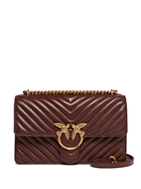 medium Love One chevron chain shoulder bag by PINKO