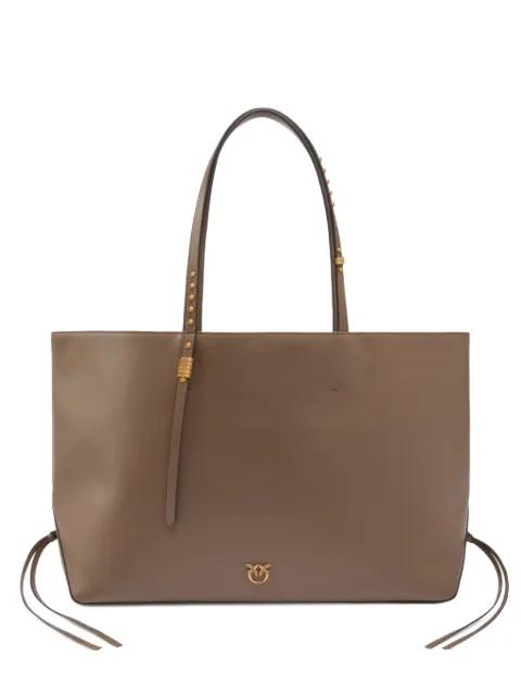 medium leather studded tote bag by PINKO
