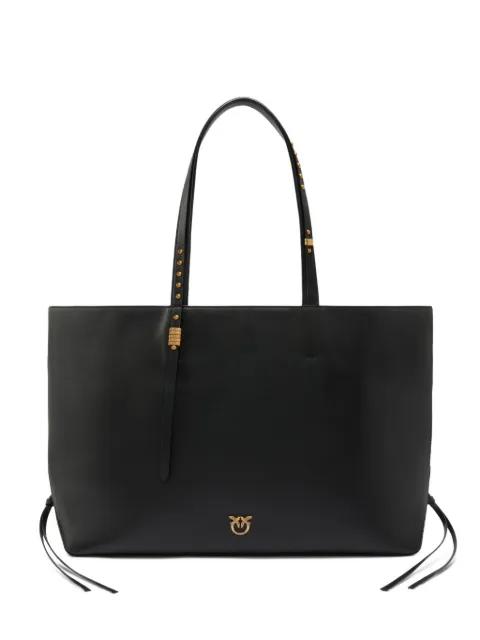 medium leather studded tote bag by PINKO