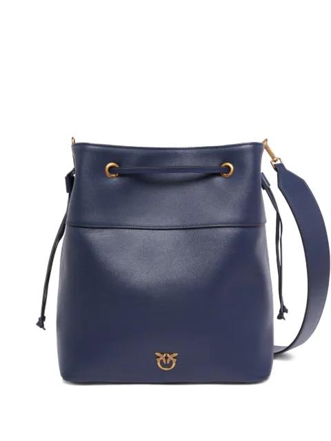 medium logo-embellished drawstring bucket bag by PINKO