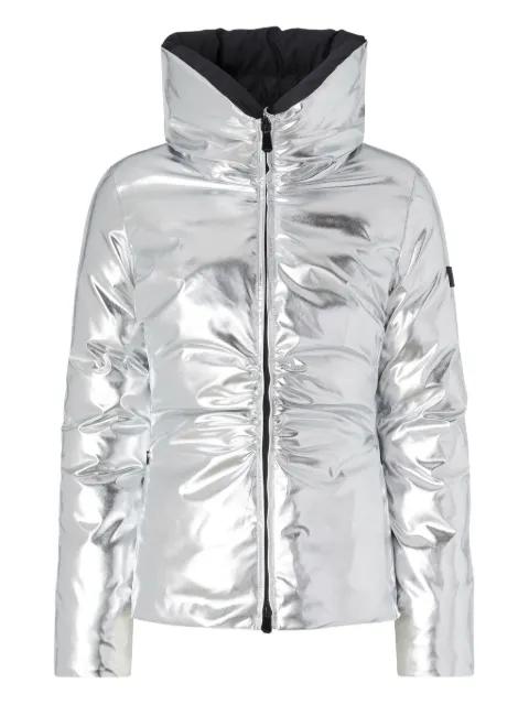 metallic high-neck jacket by PINKO