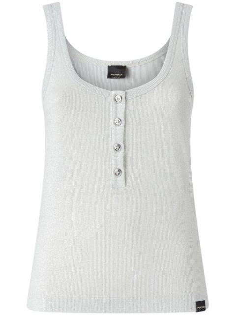 metallic tank top by PINKO