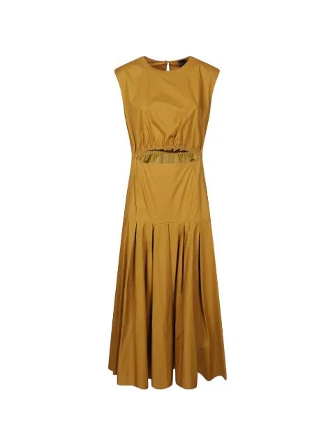 midi cut-out pleated dress by PINKO