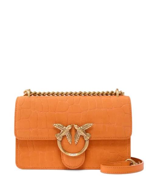 mini Love crocodile-print leather cross body bag by PINKO