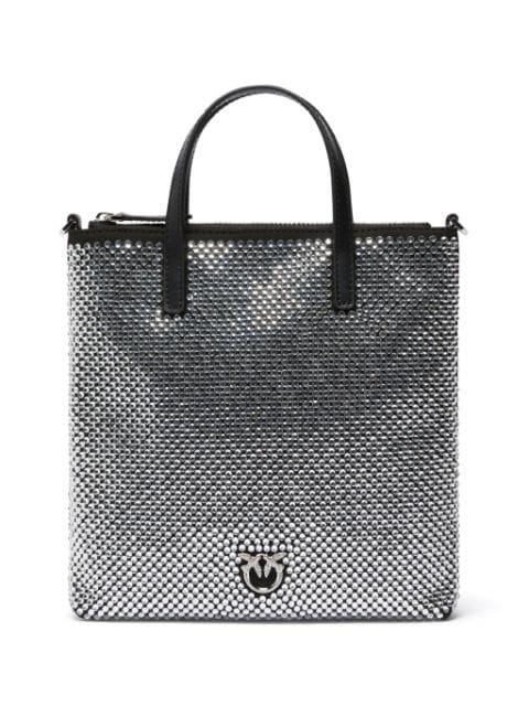 mini rhinestone tote bag by PINKO