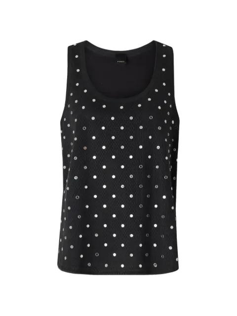mirror-detail tank top by PINKO