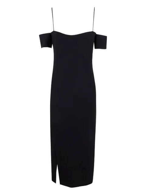 off-shoulder slit dress by PINKO