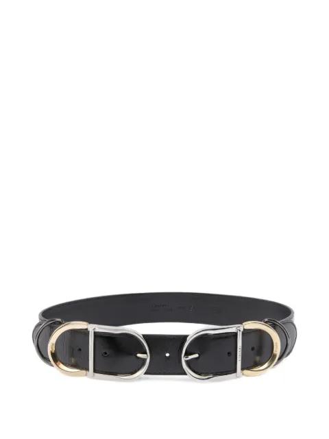 oval-buckle lambskin belt by PINKO