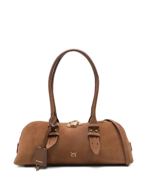 padlock suede tote bag by PINKO
