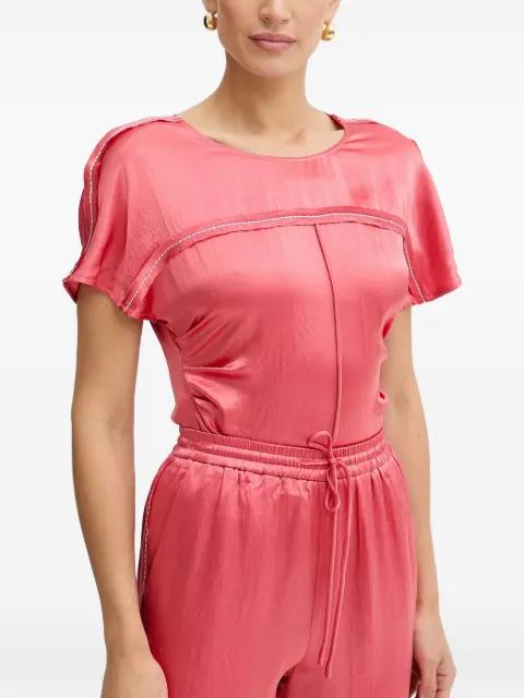 panelled short-sleeve top by PINKO