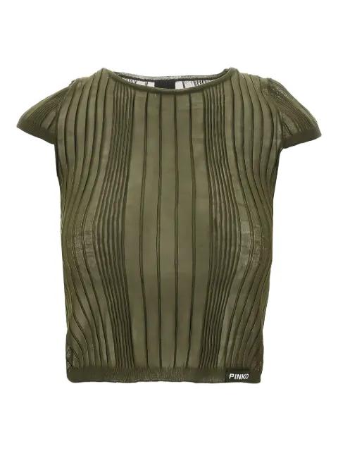 pleated short-sleeve top by PINKO