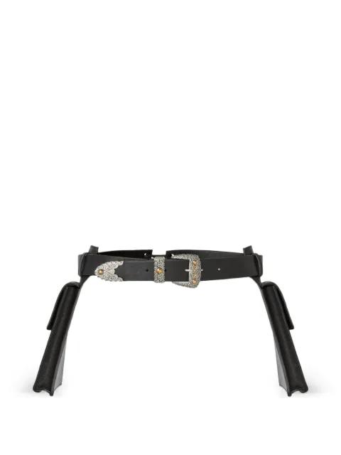 pouch embellished leather belt by PINKO
