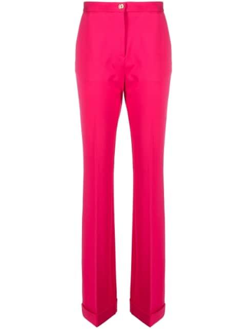 pressed-crease high-waist trousers by PINKO