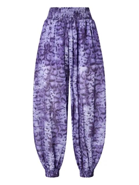 print gathered trousers by PINKO