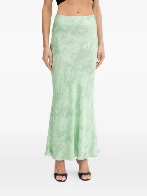 printed bias-cut midi skirt by PINKO