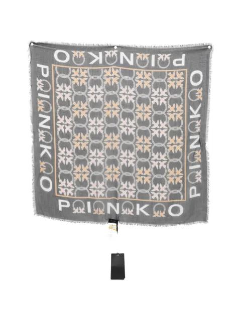 printed fringed scarf by PINKO