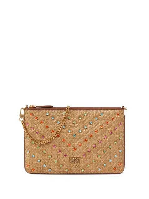 rhinestone-embellished clutch bag by PINKO