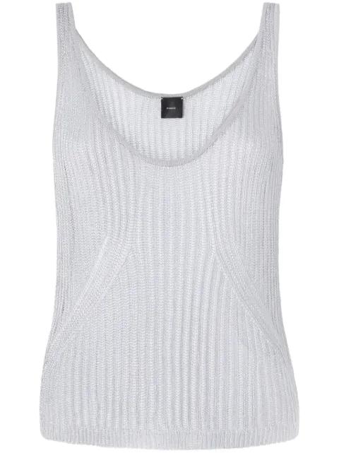 rib-knit tank top by PINKO