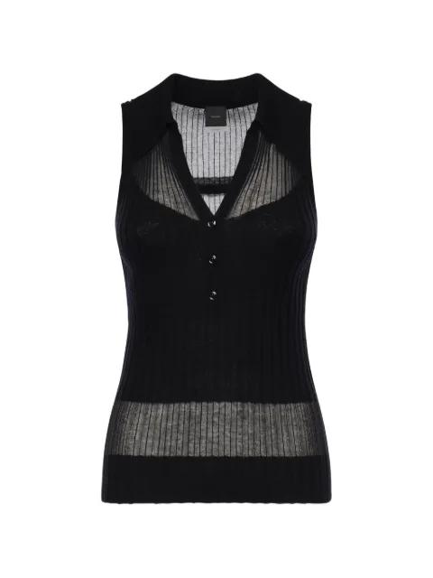ribbed buttoned tank top by PINKO
