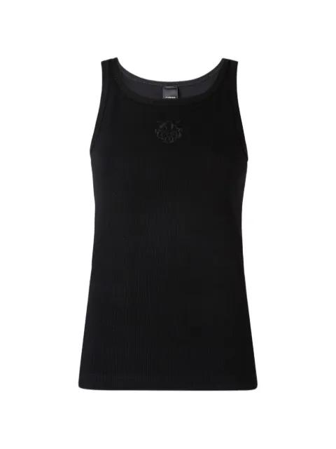 ribbed embroidered tank top by PINKO