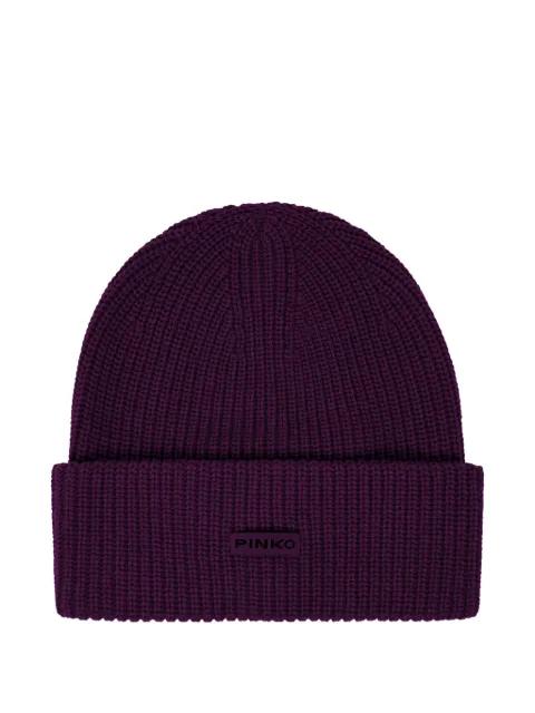 ribbed knit beanie by PINKO