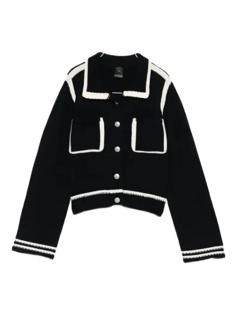 ribbed-knit wool cardigan by PINKO