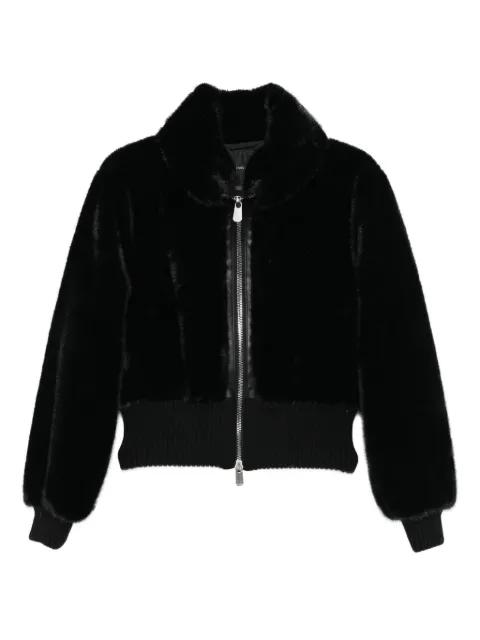 ribbed zip-front jacket by PINKO