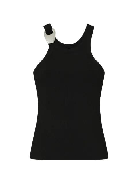 ring-detail sleeveless top by PINKO