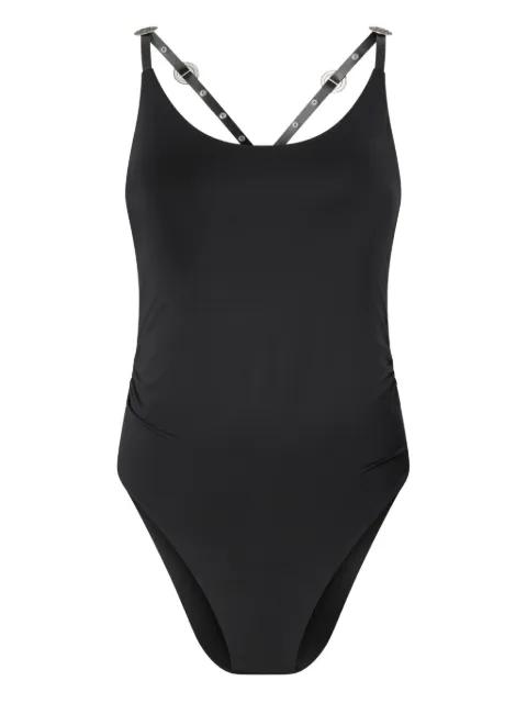 ring-detail strappy bodysuit by PINKO