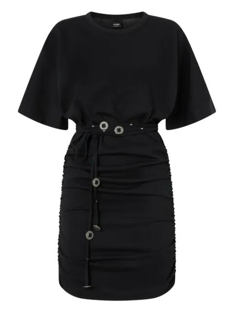 ruched drawstring short dress by PINKO