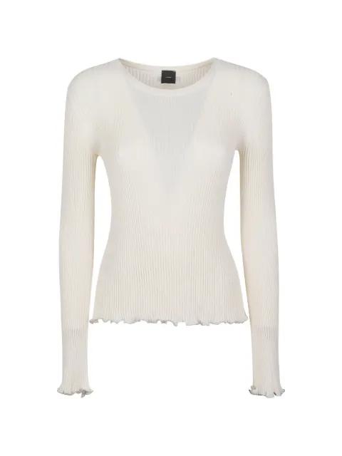 ruffled knitted top by PINKO