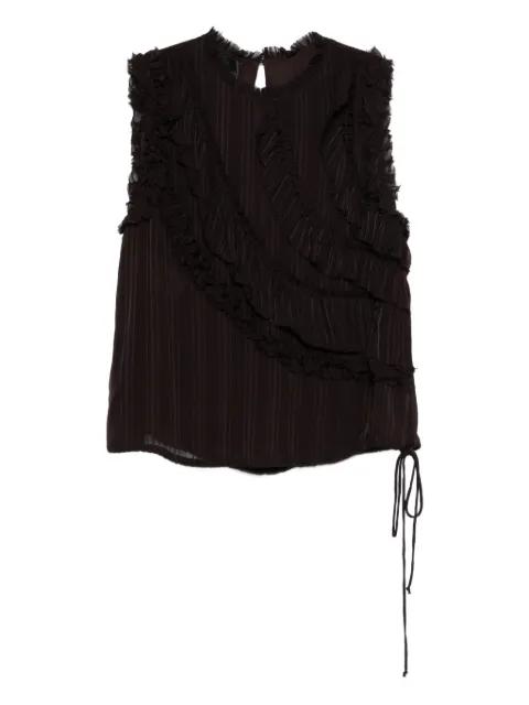 ruffled sleeveless top by PINKO