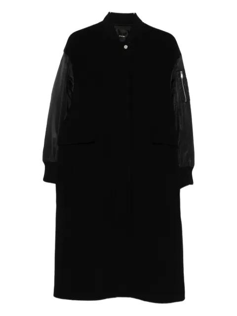 satin-sleeve wool coat by PINKO