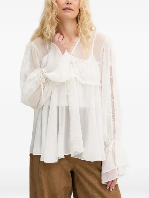 semi-sheer blouse by PINKO