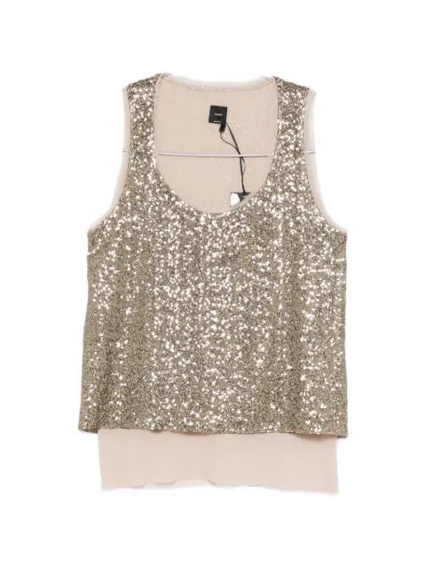 sequin-embellished layered top by PINKO