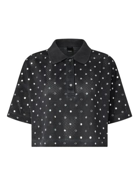 sequin-embellished polo top by PINKO