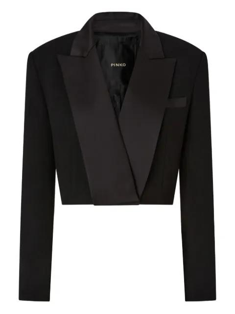 shawl lapel cropped jacket by PINKO