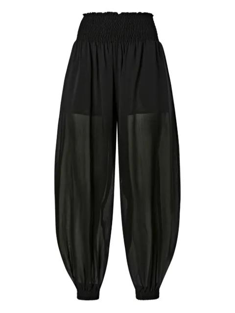 sheer high-waisted trousers by PINKO
