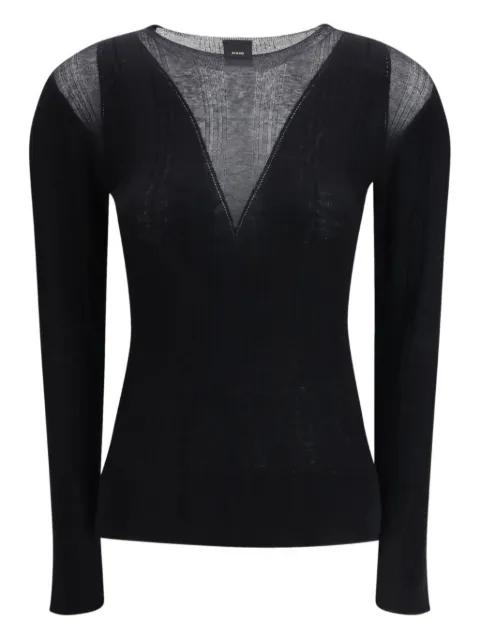 sheer ribbed top by PINKO