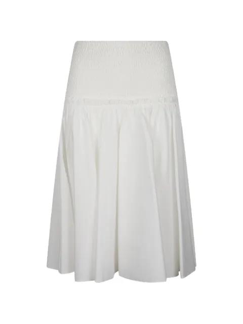 shirred ruffled midi skirt by PINKO