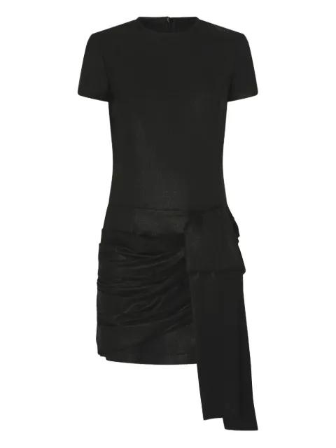 short-sleeve draped mini dress by PINKO