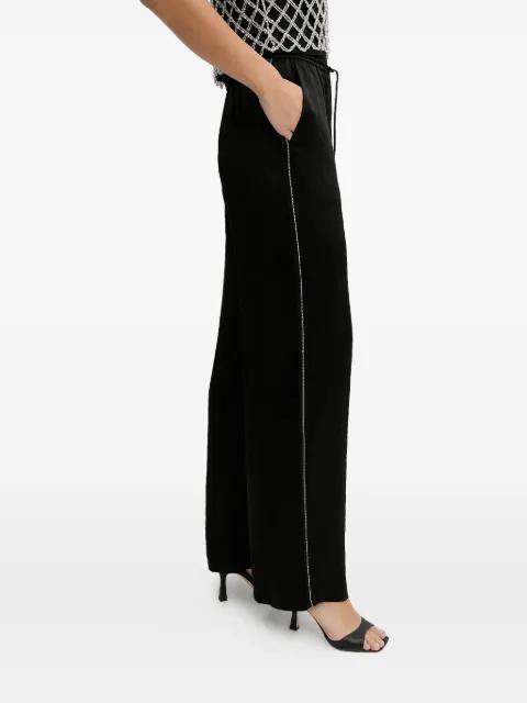 side-stripe satin trousers by PINKO