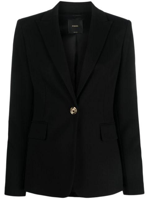 single-breasted button blazer by PINKO